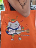 Bolso tote color algodón con guitarra espumosa