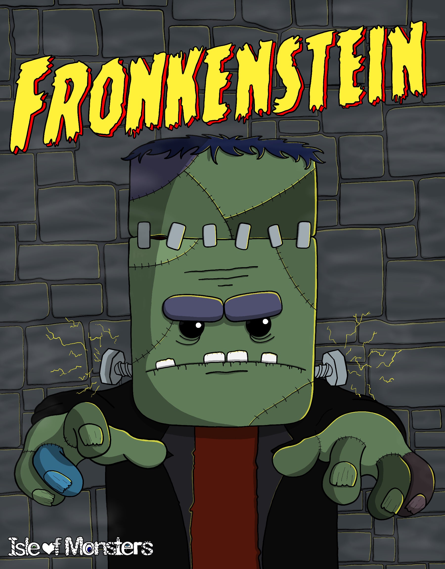Fronkenstein Cotton color tote bag