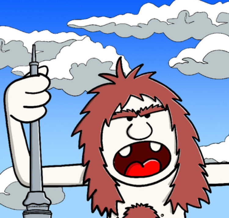 King Pong Monster Cinema graphic – cropped upper body