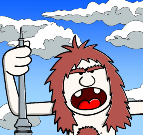 King Pong Monster Cinema graphic – cropped upper body