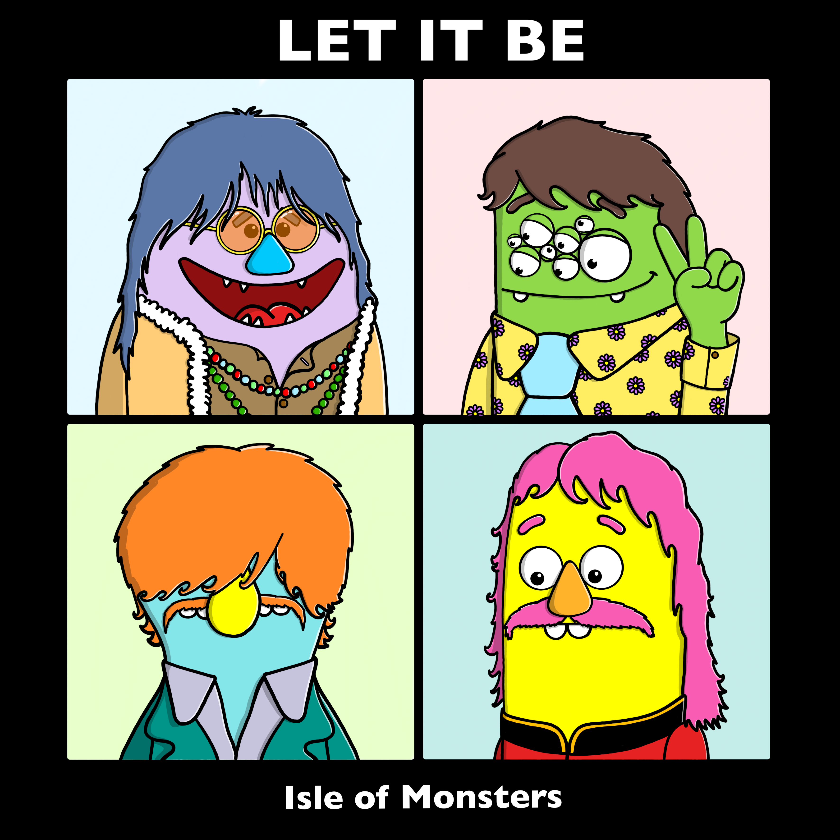 Let it be Cotton color tote bag